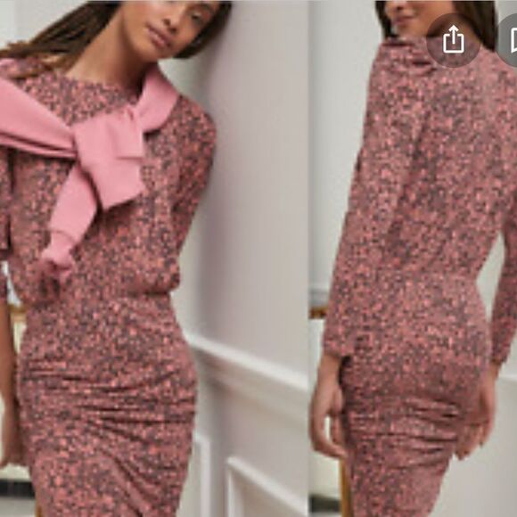Sundry rose color leopard print dress NWT - Picture 1 of 5
